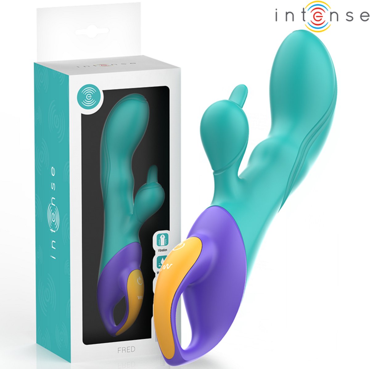 INTENSE - FRED RABBIT VIBRATOR BLAUW | VIBRATOR | VIBRATOR VOOR VROUWEN | SEX TOYS VOOR VROUWEN | SEKSSPEELTJES VOOR VROUWEN