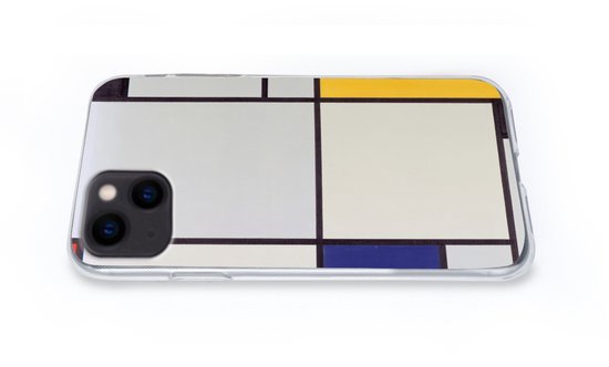 Coque iPhone 13 mini - Tableau I - Piet Mondrian - Siliconen.