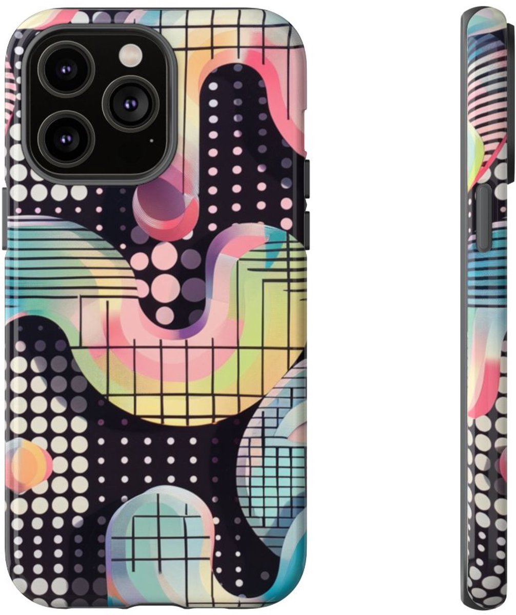 Kleurrijk Abstract Geometrisch Patroon – Telefoonhoesje Geschikt voor iPhone 14 Pro Max