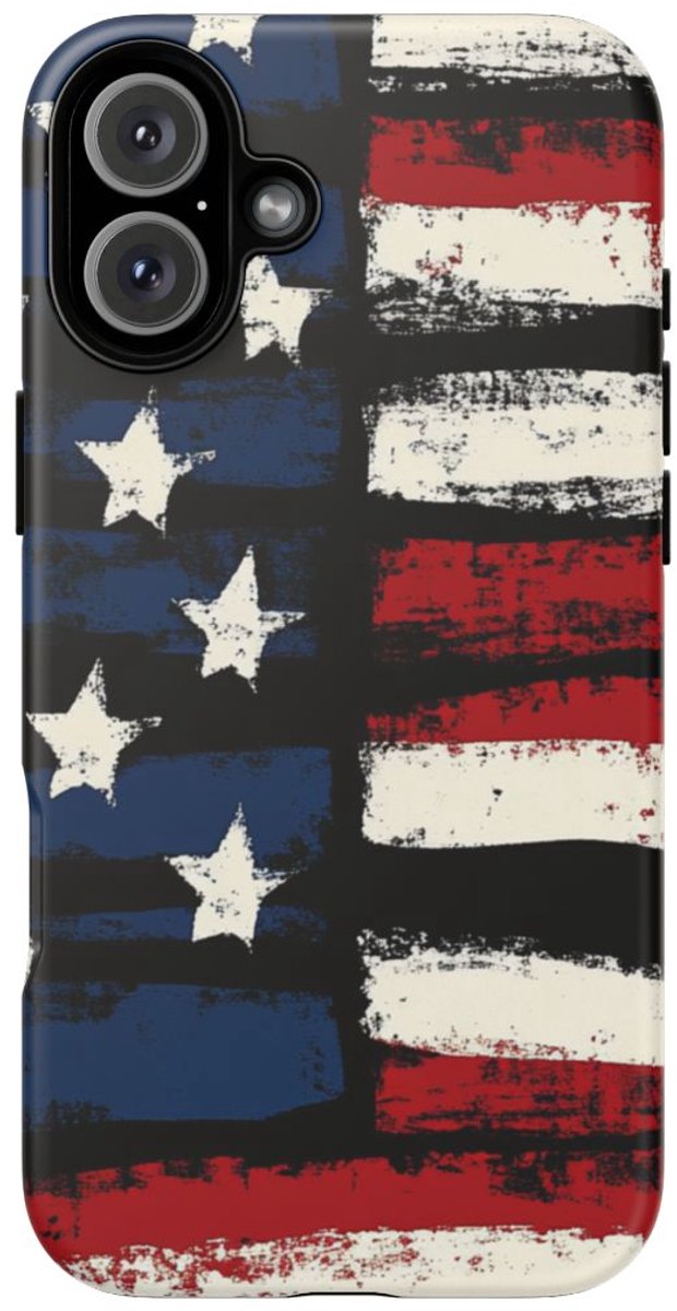 Verweerd Vlagpatroon met Vintage Effect – Telefoonhoesje Geschikt voor iPhone 16 Plus