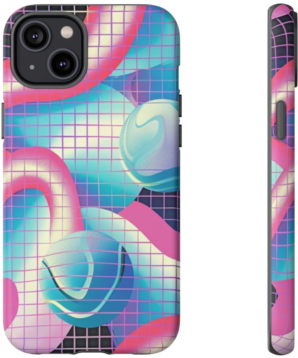 Abstract 3D Geometrisch Patroon – Telefoonhoesje Geschikt voor iPhone 14 Plus