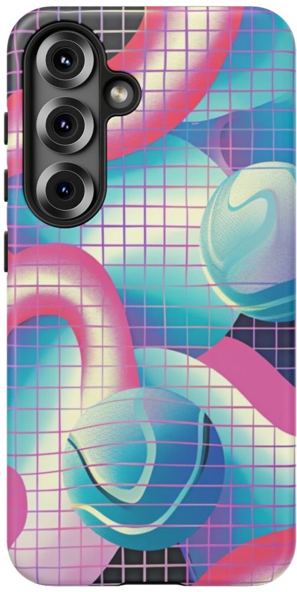 Abstract 3D Geometrisch Patroon – Telefoonhoesje Geschikt voor Samsung Galaxy S25
