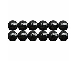 SKYBEADS Natuurlijke zwarte onyx 6 mm edelsteenkralen om te rijgen, 38 cm streng, ca. 60 stuks