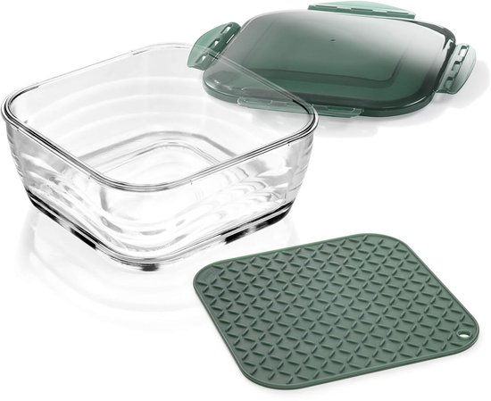 Haier HCH5B1 Groentesnijder, 550 W, met glazen kom van 0,5 liter, met 2 snelheden, uiensnijder en groentehakmolen, multifunctionele hakmolen met anti-slip bodem