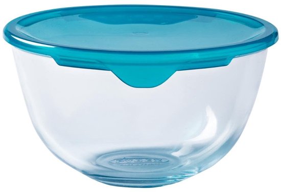 Mengkom met glazen deksel - borosilicaatglas - hygiënisch