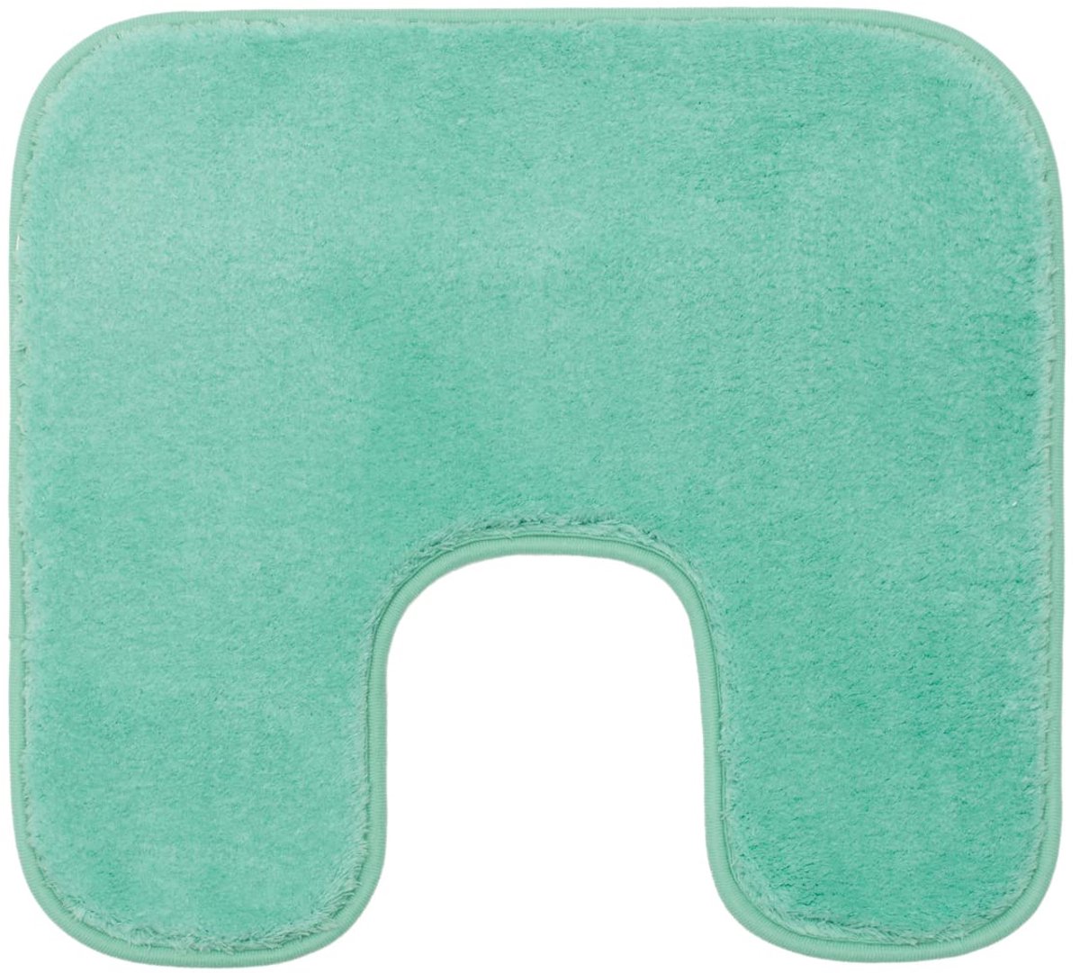 Gözze - Premium antislip badmat met uitsparing, RIO, 100% microvezel, ideaal als toiletbekleding voor staande toiletten, 50 x 45 cm - Mint