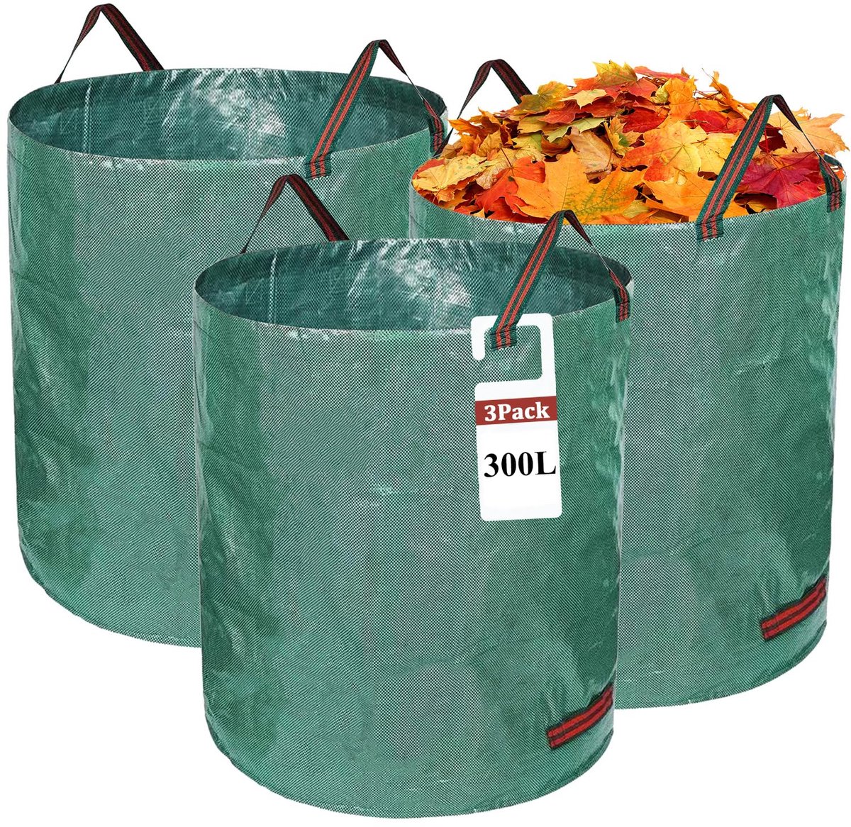 Tuinafvalzak - Herbruikbaar & Extra Stabiel - Met 4 Handvatten & Dubbele Bodem - Voor Grasmaaisel, Bladeren en Snoeiafval