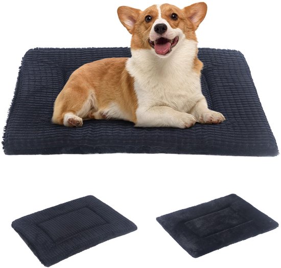 BVAGSS Orthopedisch hondenbed, XH079 wasbaar, wollige hondenmat, omkeerbaar, zachte en warme hondenmat voor kleine, middelgrote en grote honden, 60 x 45 x 4 cm, roze
