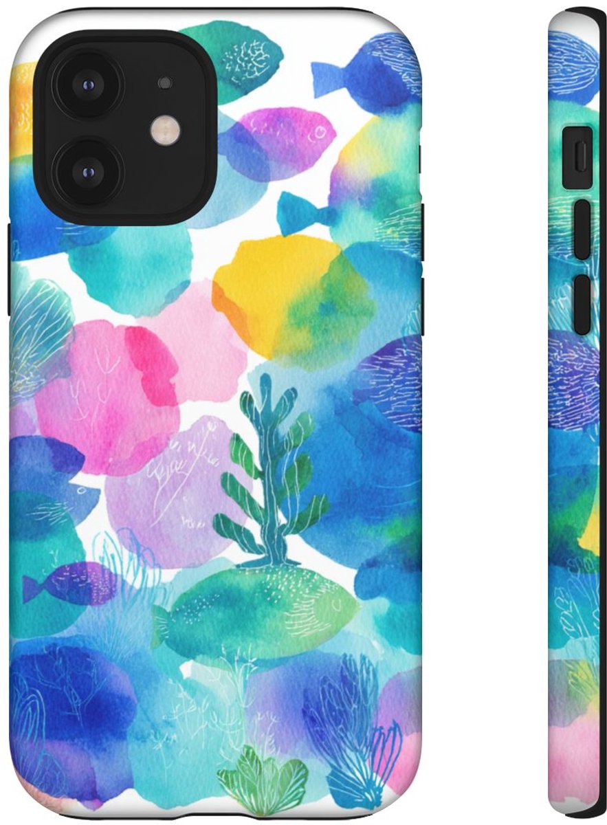Kleurrijk Waterverf Koraalrif – Telefoonhoesje Geschikt voor iPhone 12