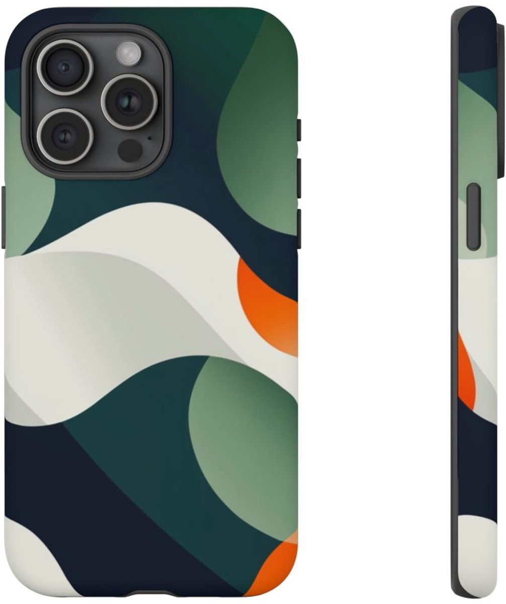 Abstracte Organische Vormen – Telefoonhoesje Geschikt voor iPhone 15 Pro Max
