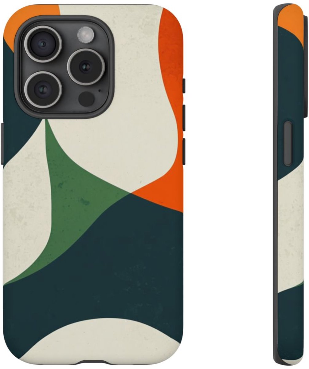 Abstracte Organische Vormen – Telefoonhoesje Geschikt voor iPhone 15 Pro