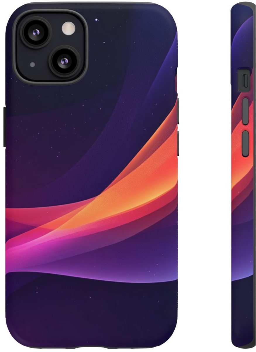 Abstracte Kleurrijke Golfpatronen – Telefoonhoesje Geschikt voor iPhone 13