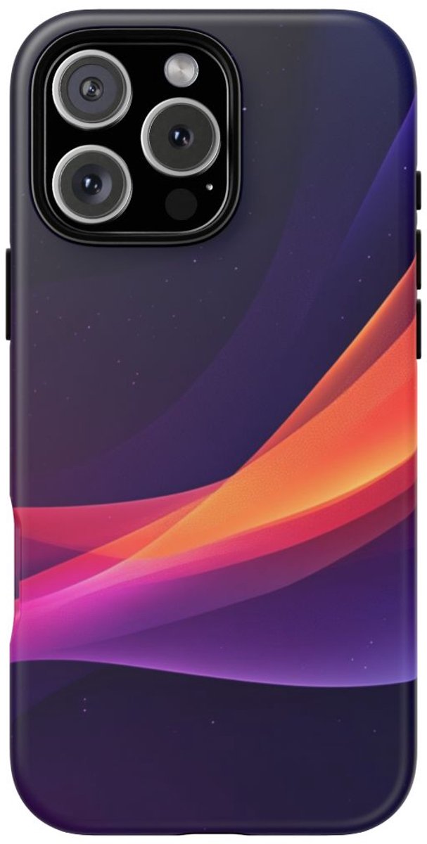 Abstracte Kleurrijke Golfpatronen – Telefoonhoesje Geschikt voor iPhone 16 Pro Max