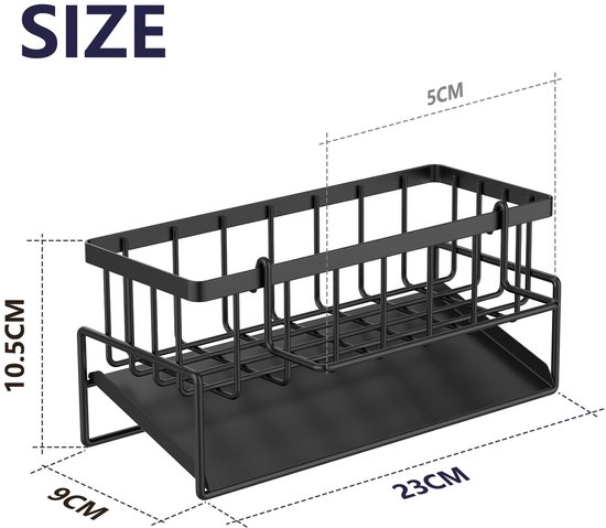 Telescopisch gootsteenrek | Spoelbak Organizer Uitbreidbare Spoelbak Organizer | Sponszeephouder Afdruiprek Spoelbakhouder Uitbreidbare opslag Afvoermand voor thuiskeuken Delr