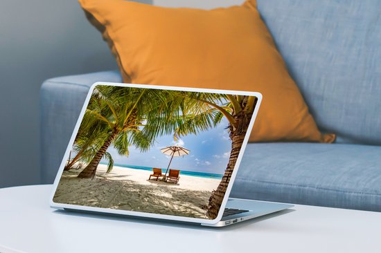 Sticker ordinateur portable - 12,3 pouces - Plage - Chaise de plage - Parasol