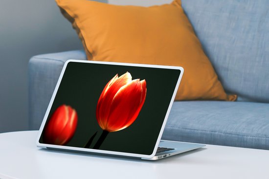 Sticker pour ordinateur portable - 11,6 pouces - La lumière brille sur la tulp rouge
