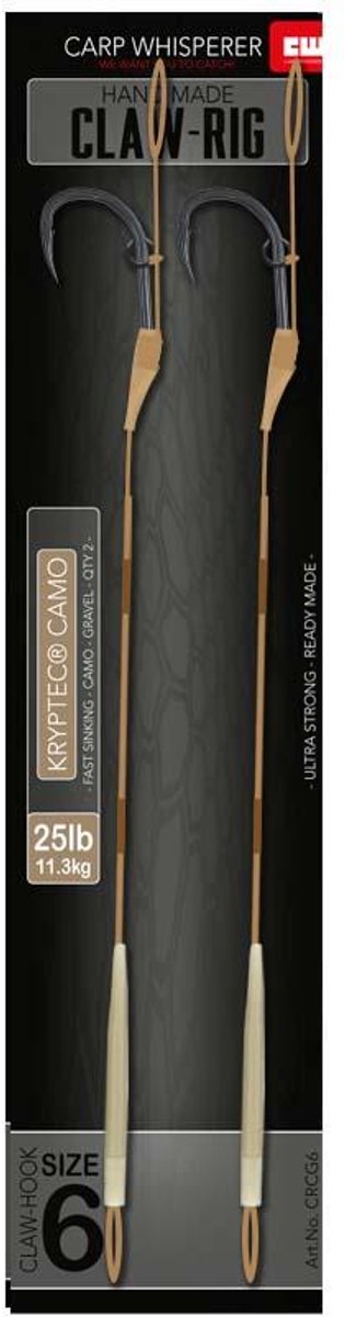 Carp Whisperer - Claw Rig - Haak maat: 8 - 2 stuks - Silt