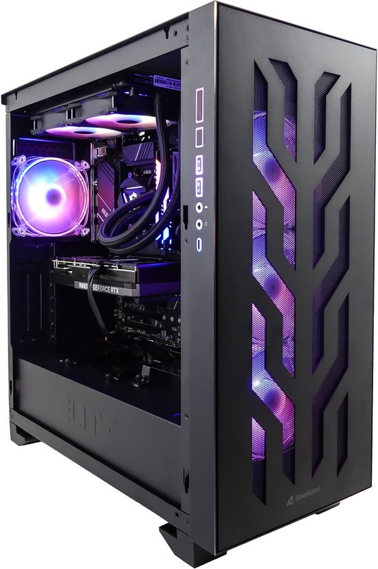 Intel i7 13700K – RTX 5080 RGB Game PC – 2TB GEN4 NVMe SSD – 32GB RGB DDR5 RAM – WIFI/Bluetooth – Elite Shark 300T Black