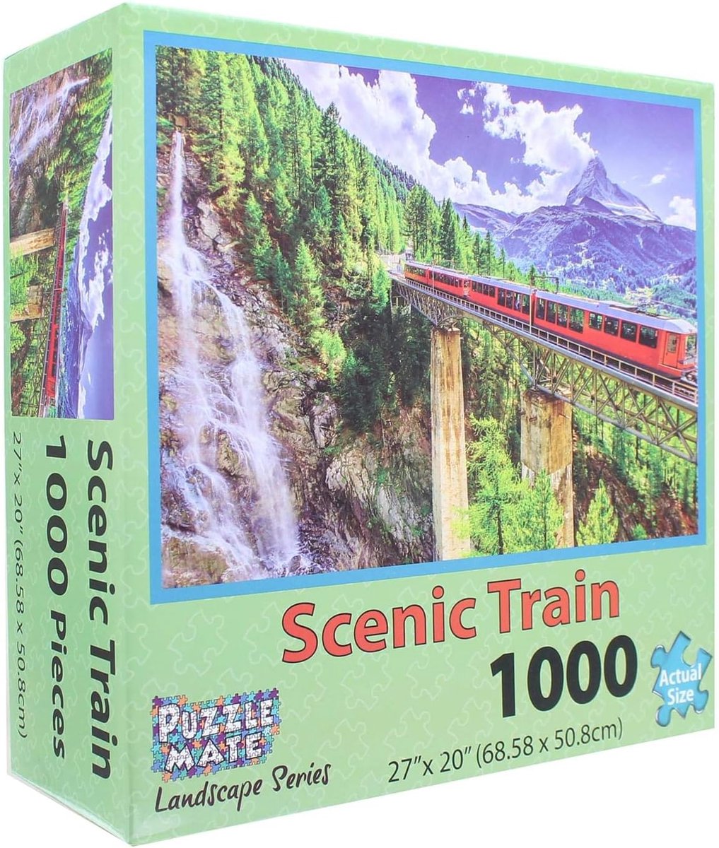 Puzzle Mate – Scenic Train – Legpuzzel 1000 stukjes - 68,6 × 50,8 cm - 14+