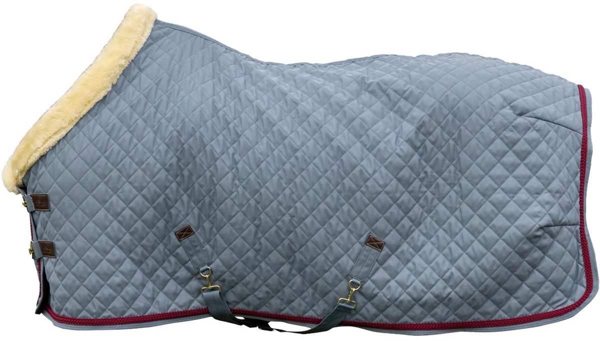 Kentucky Horsewear - Showdeken denim met gevlochten toum bordeaux 125-5'9 160 gram