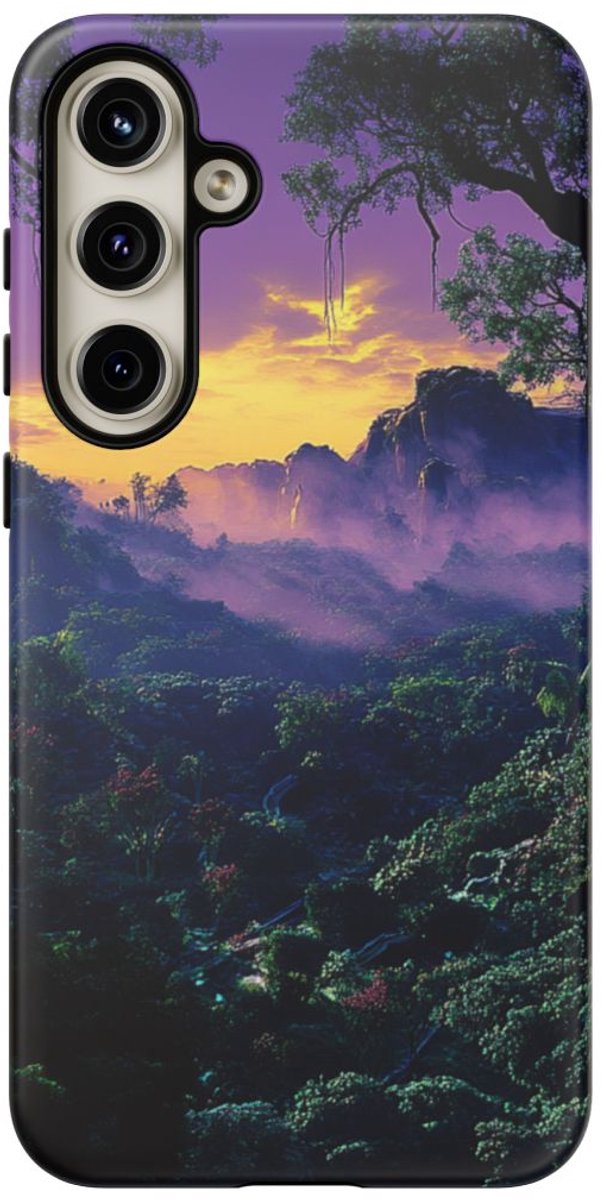Sprookjesachtig Junglelandschap – Telefoonhoesje Geschikt voor Galaxy S24 Plus