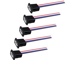 5 stuks waterdichte USB-aansluiting - pigtail-kabel - 3a 4-pins USB-aansluiting met klikgroefgesp - USB-bus 4-polig 4-draads soldeerbus - voor auto audio recorder en accessoires
