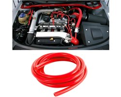 6 mm Binnendiameter 3 m Auto Siliconen Vacuümslang - Universele Hoge Temperatuur Siliconen Vacuümslang Voor Motor - Auto Motorfiets Tractor Kleine Motoren (Rood)