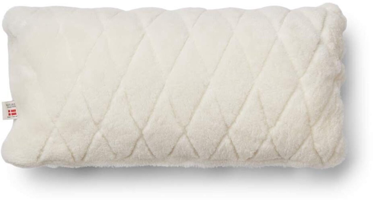 Sheepskin House Mocassin Kussen - Dubbelzijdig - 28x56 cm White
