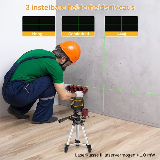 Laser à lignes croisées DailySupplies® - Laser de construction - Laser à lignes avec trépied