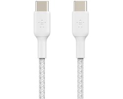 Belkin Braided USB-C naar USB-C kabel - 1m - wit