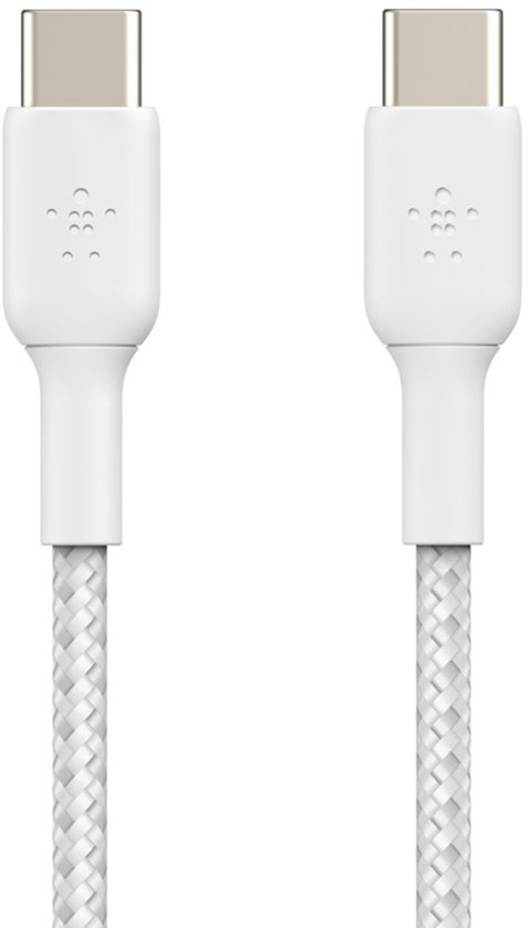 Belkin Braided USB-C naar USB-C kabel - 1m - wit