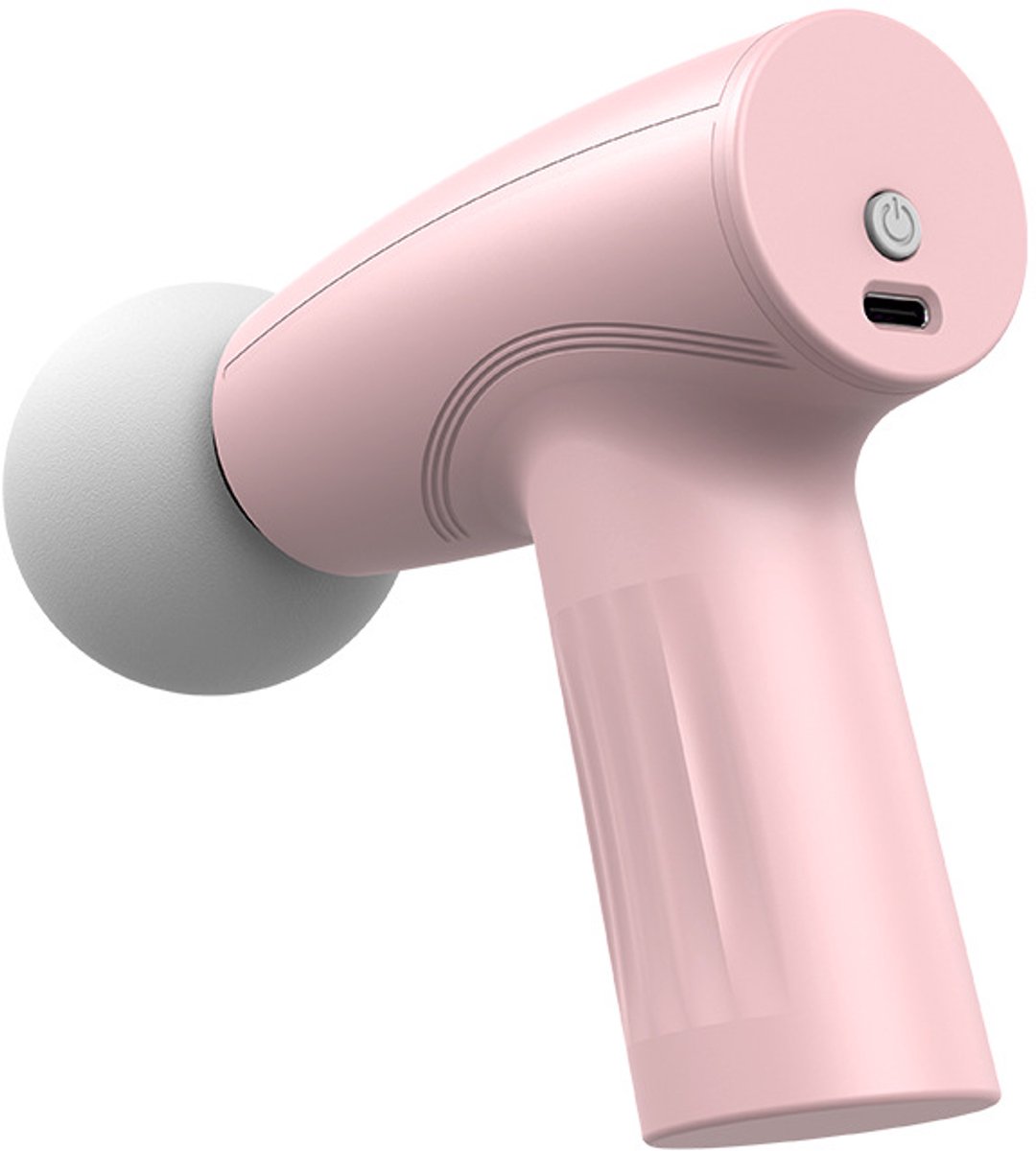 Mini-massagepistool - Draagbare spiermassager, diepe weefselpercussiemassage voor atleten, stille technologie, 6 opzetstukken, voor mannen en vrouwen, roze