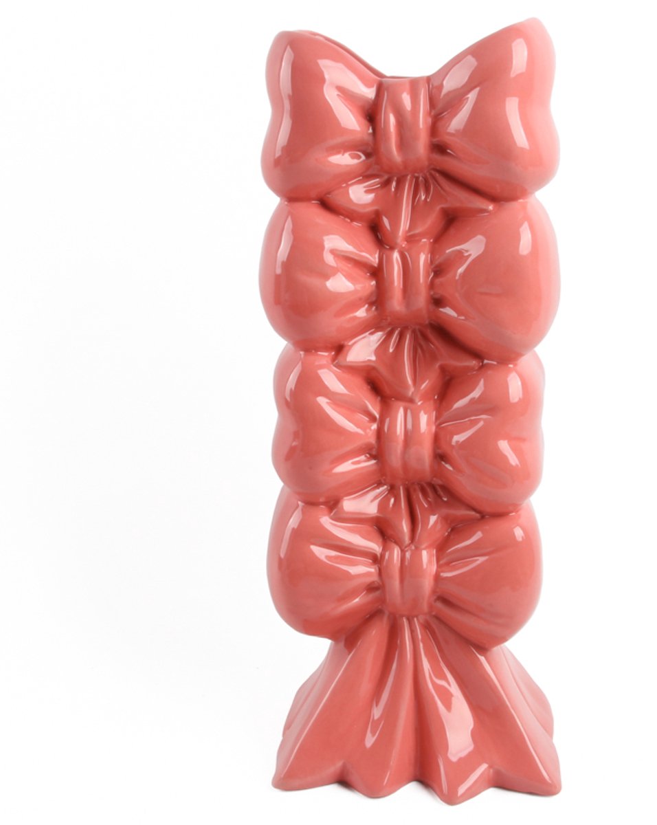Homebound by Kolony HomeBound by KY | Aardewerk vaas bows | bloemenvaas Roze