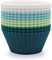 Cupcakevormen - Herbruikbare siliconen bakvormen - Muffinvormen - Ronde cakevormen - DIY bakken - 12 stuks (1 verpakking) - 7 cm