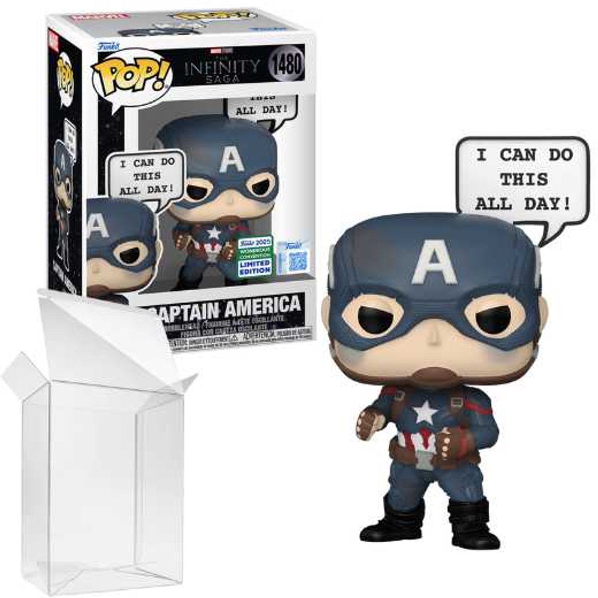 Funko Pop! Marvel - Captain America #1480 (Speech Bubble) [2025 Wonderous Convention Exclusive]