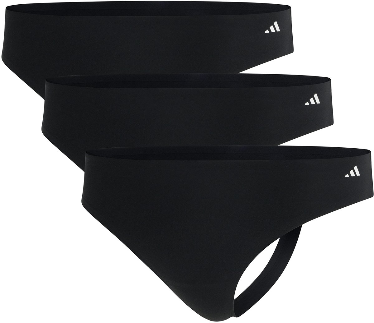 adidas Sportswear 3PK THONG - Sport Active Light Flex-Packaged Panties – Damen Onderbroek - 3x zwart