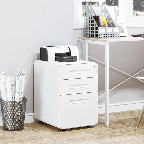 Vinsetto rolcontainer, archiefkast, kantoorcontainer met 3 lades