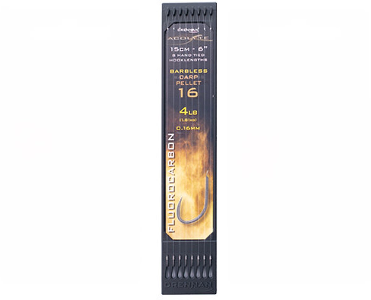 Drennan Onderlijnen Acolyte Carp Pellet Barbless (15cm) - Maat : Haak 12 - 0.17mm