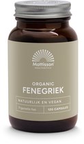 Mattisson - Biologische Fenegriek 330mg - Fenugreek Supplement - Fenegriek Zaad - 120 Capsules