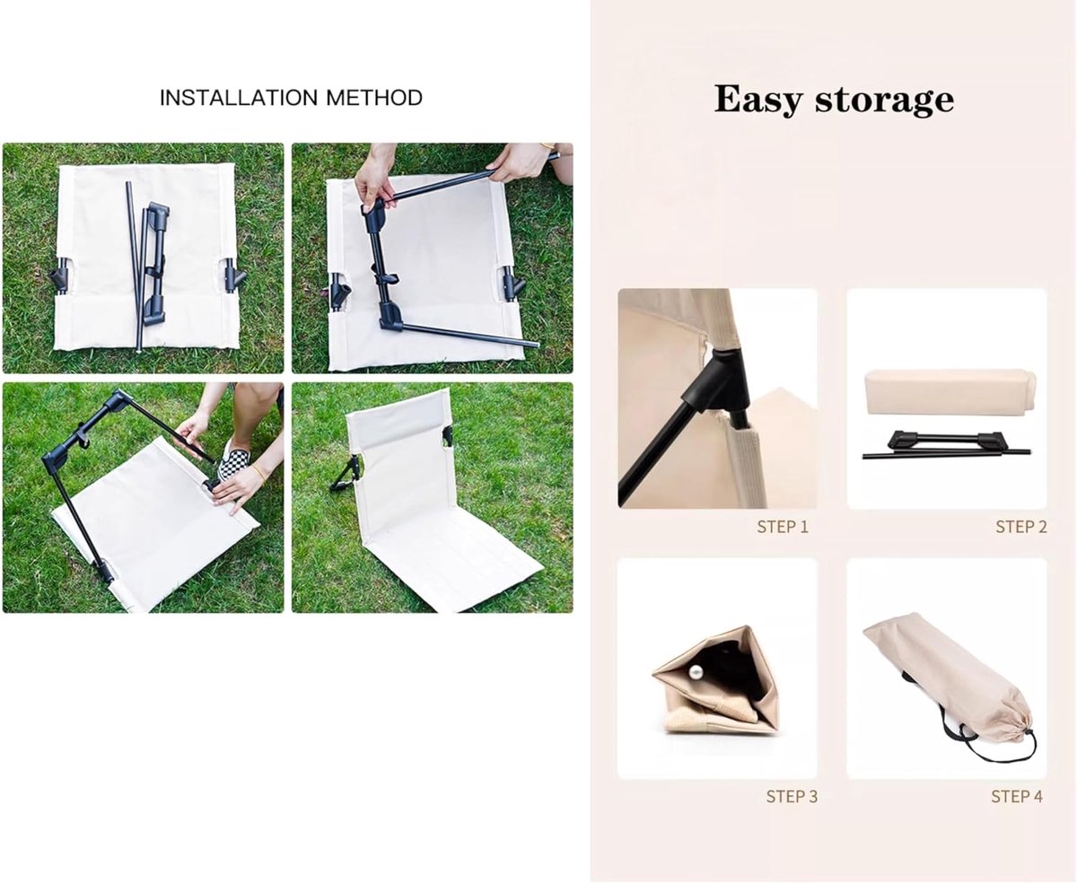 1 stuk - Vouwstoel - Opvouwbare strandstoel - Draagbare opvouwbare stoel - aluminium frame - met 600D Oxford-stof - voor ontspannen op reis, tuin, terras aan het zwembad - binnen- en buitenstoel - met draagtas - 68*39*40 cm - bruin — cadeau in Sport & Outdoor - foto 2