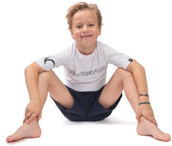 SEAUR Kinder Jungen Badbroek Zwemshirt met lange mouwen UV-bescherming Badset met zonnehoed Rash Guard 3-delig Badpak, 140