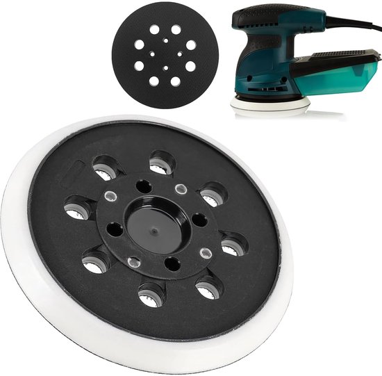 Schuurpad medium met 7 gaten voor stofafzuiging Hamach 010033 diameter
