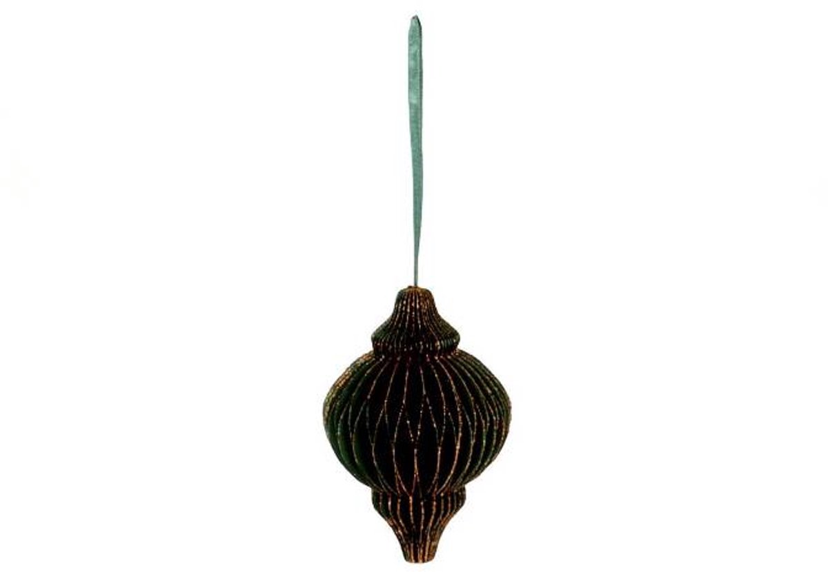 Kerstbal Uivorm 15cm Groen karton