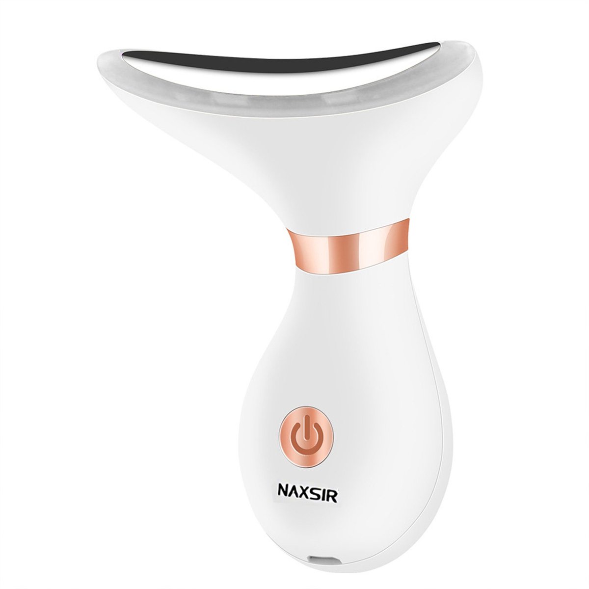 NAXSIR Professionele Gezichtsmassager met EMS Microcurrent & Verwarming - Anti-rimpel Halsversteviger voor Gezichtslifting - Beauty Apparaat