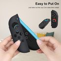 Plaatsen van een blauwe en zwarte Joy-Con hoes.
