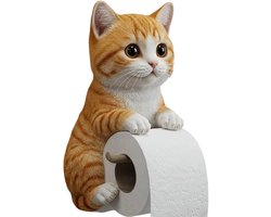 SNQ Zelfklevende katten toiletrolhouder - Schattige hars design voor badkamer & keuken - Montage zonder boren - Uniek cadeau voor kattenliefhebbers SNQ Zelfklevende katten toiletrolhouder - Schattige hars design voor badkamer & keuken - Montage zonder boren - Uniek cadeau voor kattenliefhebbers