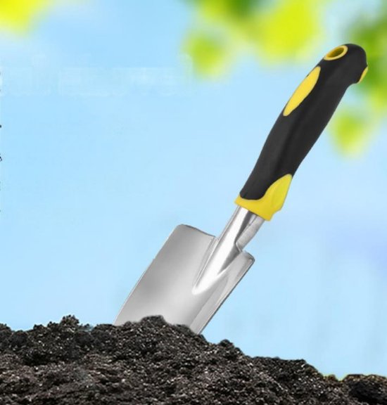 Tuinschep - 30*7,5cm - PVC handvat + magnesium - aluminiumlegering - aluminium tuinschep - voor het planten, verplanten, wieden en dragen - grond verplaatsen, kleine gaten graven en onkruid verwijderen van LIMEOW — afbeelding 2