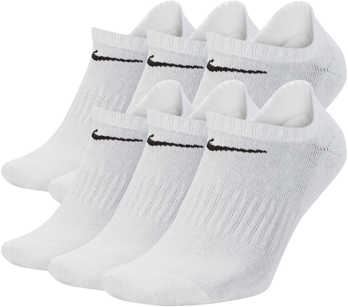 Nike Everyday Cushioned No-Show Socks 6-pack Wit