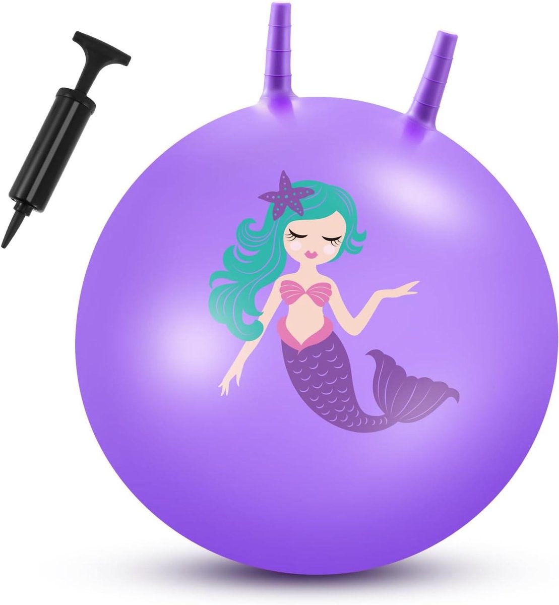 JGS Premium - Opblaasbare 60 cm Springbal voor Binnen en Buiten Spelletjes - Enorme Trechterbal met Pomp - Oefeningen in de Tuin