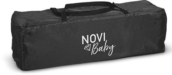 Novi Baby® Nolan Luxe Air+ Campingbed/Box - Zwart Melange - Compact inklapbaar campingbed - Inclusief transporttas van Novi Baby® — afbeelding 3
